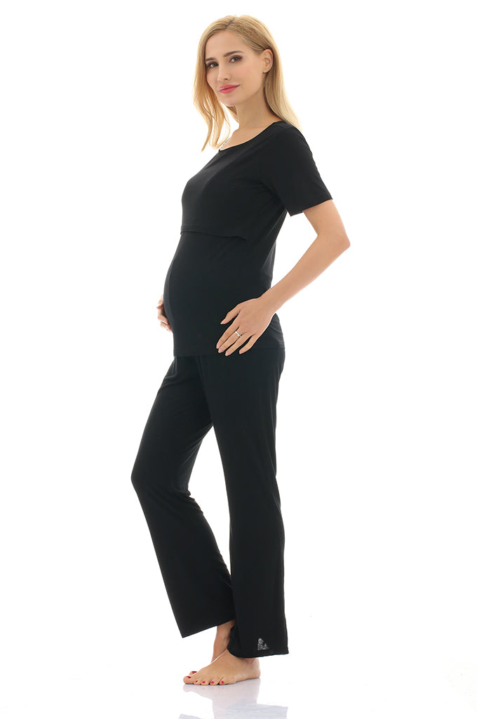 Bearsland Women's Maternity Nursing Pajamas Sleepwear Set