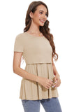 Bearsland Women’s Nursing Top 3pack Short Sleeve Scoop Neck Nursing Shirt
