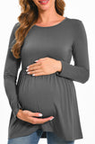 Beaisland Women's Long Sleeve Maternity Shirts Basic Casual Pregnancy Top