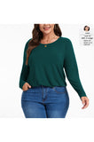 Women's Plus Size Tops Crew neck Long Sleeve Shirts Loose Tunic Tops Fall Shirts