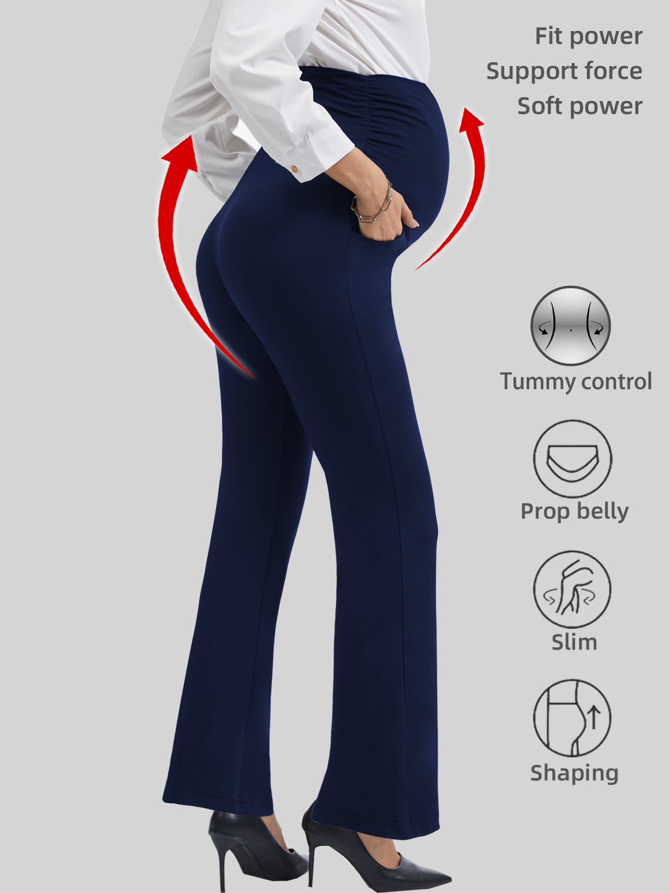 Beaisland Women's Plus Size Maternity Pants