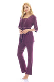 Bearsland Maternity Nursing Pajamas 3 Piece Set