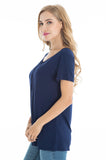 BEARSLAND Round Neck Nursing Short Sleeve Top