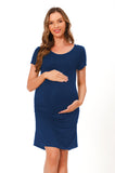 Bearsland Women Summer Short Sleeve Maternity Dress