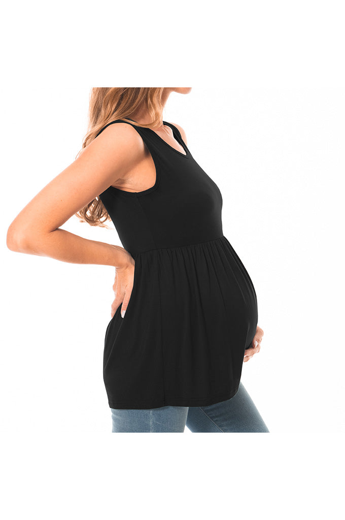 Beaisland 3 Pack Women Maternity Tank Tops Sleeveless Pregnancy Tank Shirts Postpartum Tops Basic Shirts Summer