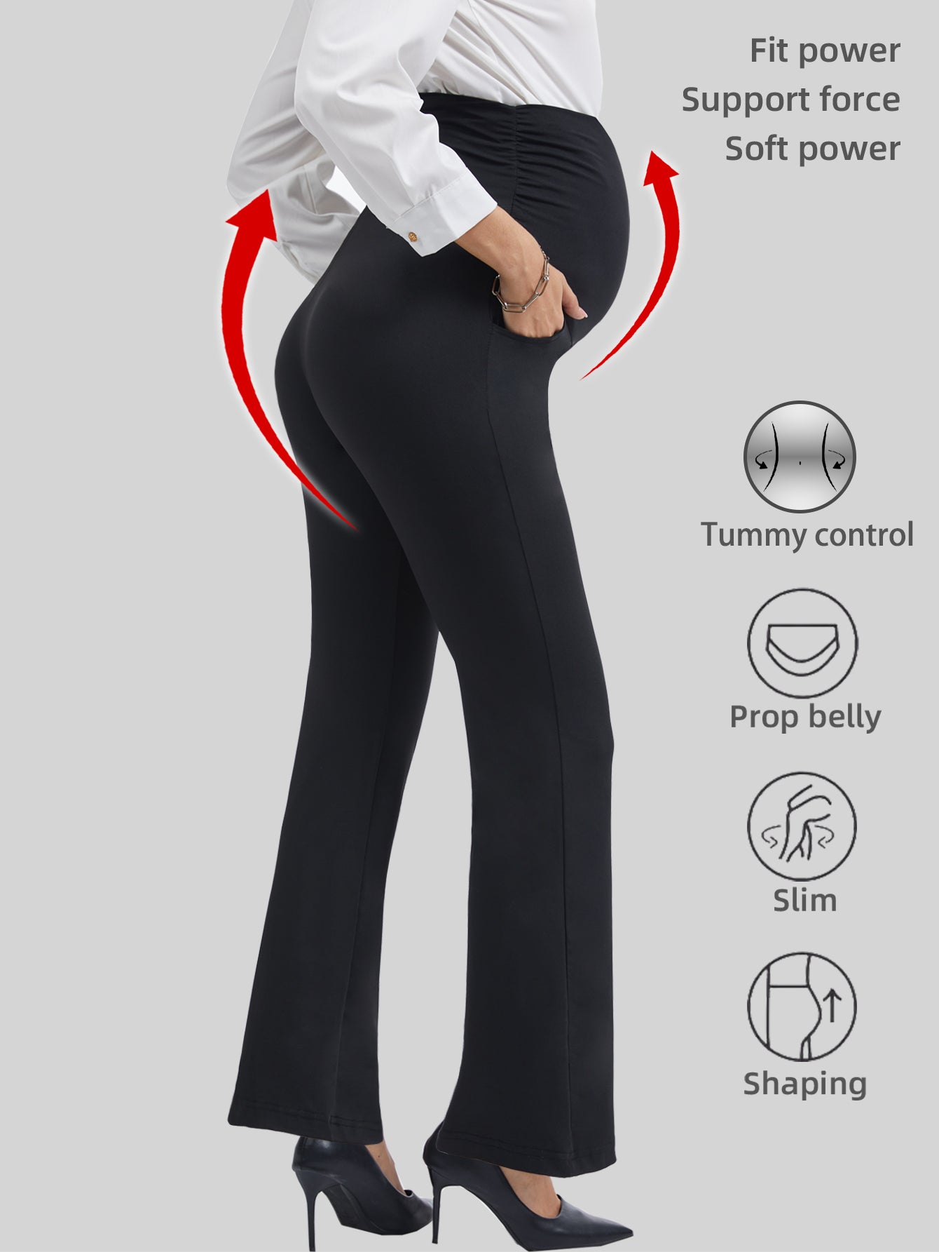 Beaisland Women's Plus Size Maternity Pants