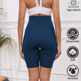 DDLUYY Women's Plus Size Butterluxe Tummy Control High Waist Yoga Shorts Workout Athletic Biker Shorts with Pockets 3-Pack