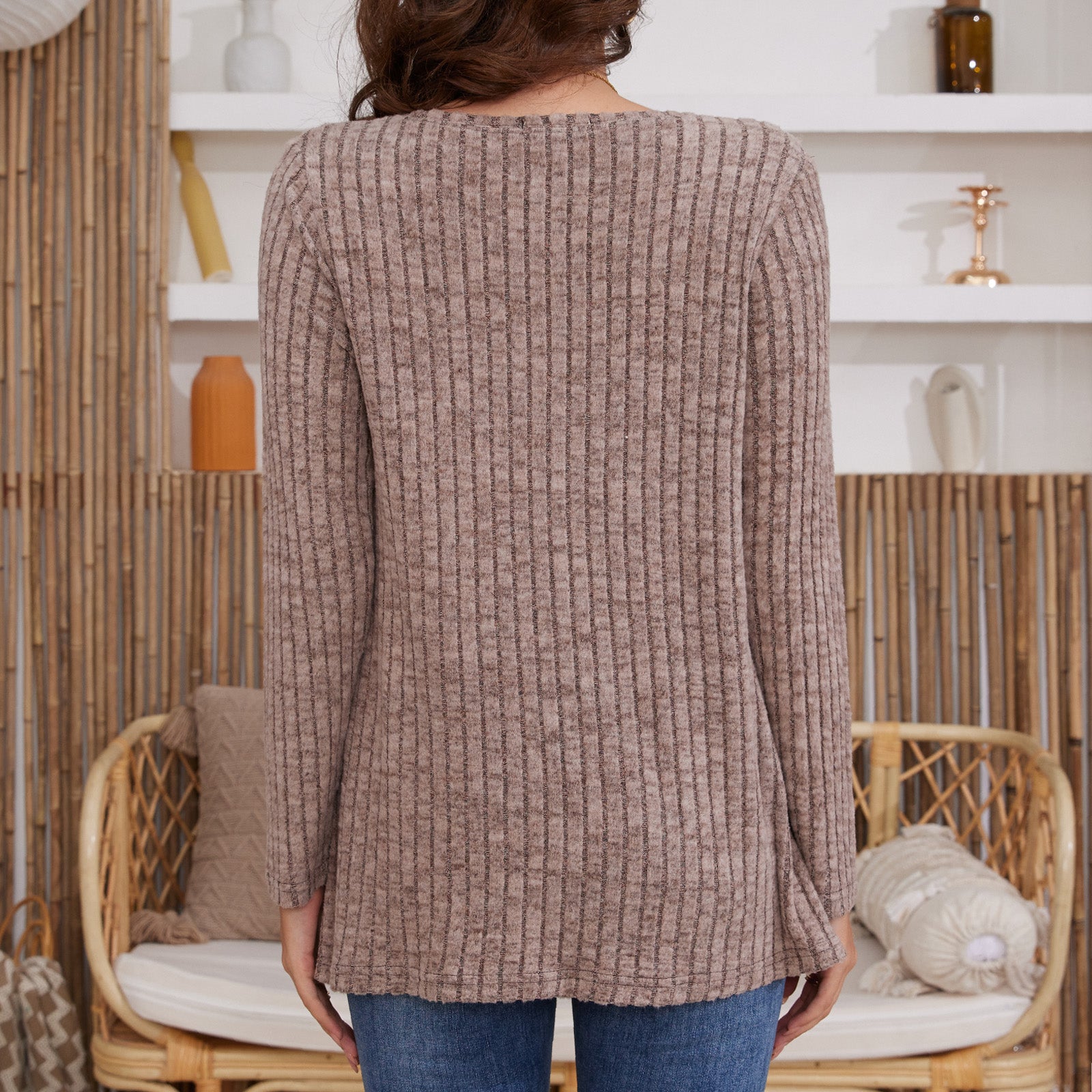Beaisland Maternity clothes Long SleeveMaternity shirts for Women Casual TunicTops Lightweight Pullover