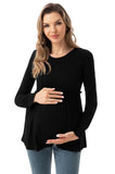 Bearsland  Long Sleeve Round Neck Casual Pregnancy Clothes