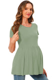 Bearsland Maternity Tops Short Sleeve Scoop Neck Pregnancy Clothes