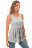 Bearsland Women's Sleeveless Round Neck Nursing Tank Top