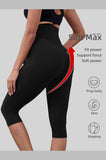 Women's Maternity Capri Leggings over The Belly Pregnancy Yoga Pants Workout Activewear Leggings 2-Pack