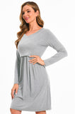 Bearsland Women's V-Neck Long Sleeve Maternity Dresses Nursing Dresses