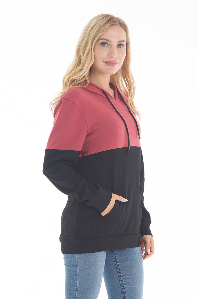 Bearsland Women's Winter Nursing Hoodie - Sporty Zip-Front Breastfeeding Top With Side Zipper Access