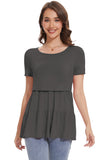 Bearsland Women’s Nursing Top 3pack Short Sleeve Scoop Neck Nursing Shirt