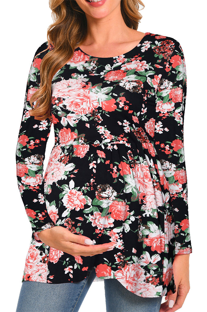 Beaisland Women's Long Sleeve Maternity Shirts Basic Casual Pregnancy Top