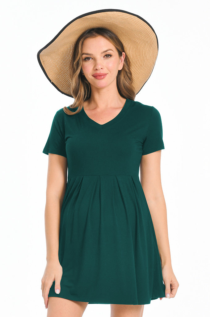 Bearsland Women's Short Sleeve Maternity Nursing Dress with Pockets Bearsland Women's Short Sleeve Maternity Nursing Dress with Pockets