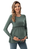 Bearsland  Long Sleeve Round Neck Casual Pregnancy Clothes