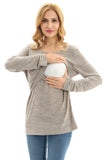 Women's 3 Packs Maternity Clothes Long Sleeves Breastfeeding Shirts Nursing Top