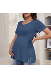 Bearsland Women's Maternity Shirt Casual Tops Side Split Pullovers Pregnancy Clothes