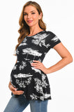 Bearsland Maternity Tops Short Sleeve Scoop Neck Pregnancy Clothes
