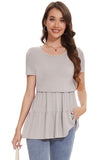 Bearsland Women’s Nursing Top 3pack Short Sleeve Scoop Neck Nursing Shirt