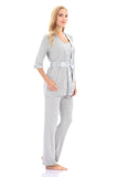 Bearsland Maternity Nursing Pajamas 3 Piece Set