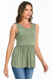 Bearsland Women's Sleeveless Round Neck Nursing Tank Top