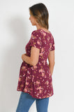 Bearsland Scoop Neck Short Sleeve  Maternity Tops
