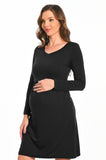 Bearsland Women's V-Neck Long Sleeve Maternity Dresses Nursing Dresses