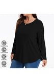 Women's Plus Size Tops Crew neck Long Sleeve Shirts Loose Tunic Tops Fall Shirts