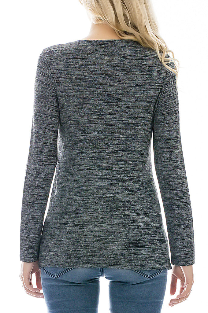 Women's 3 Packs Maternity Clothes Long Sleeves Breastfeeding Shirts Nursing Top