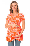 Bearsland Scoop Neck Short Sleeve  Maternity Tops