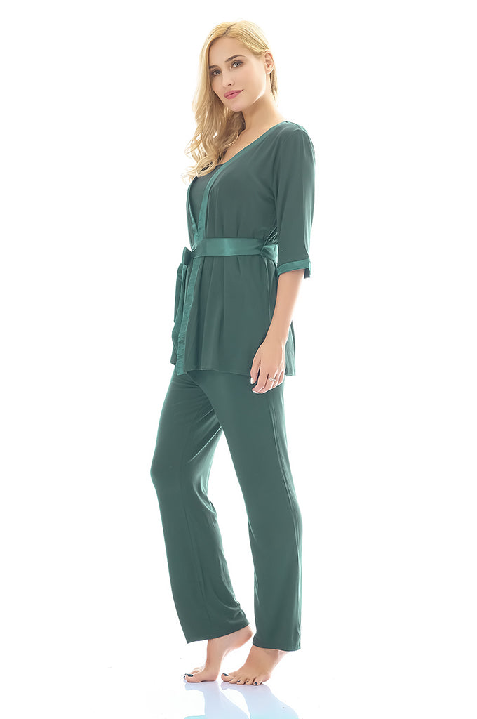 Bearsland Maternity Nursing Pajamas 3 Piece Set