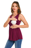 Bearsland Women's Sleeveless Round Neck Nursing Tank Top