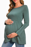 Beaisland Women's Long Sleeve Maternity Shirts Basic Casual Pregnancy Top
