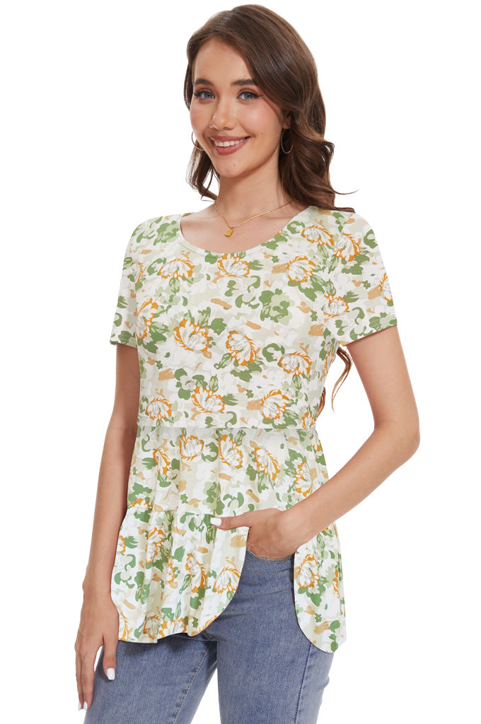Bearsland Women’s Nursing Top 3pack Short Sleeve Scoop Neck Nursing Shirt