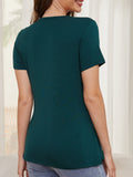 Beaisland Maternity Shirts Short Sleeve Nursing Tops, 3-Pack