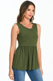 Bearsland Women's Sleeveless Round Neck Nursing Tank Top