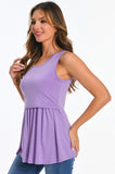 Bearsland Women's Sleeveless Round Neck Nursing Tank Top