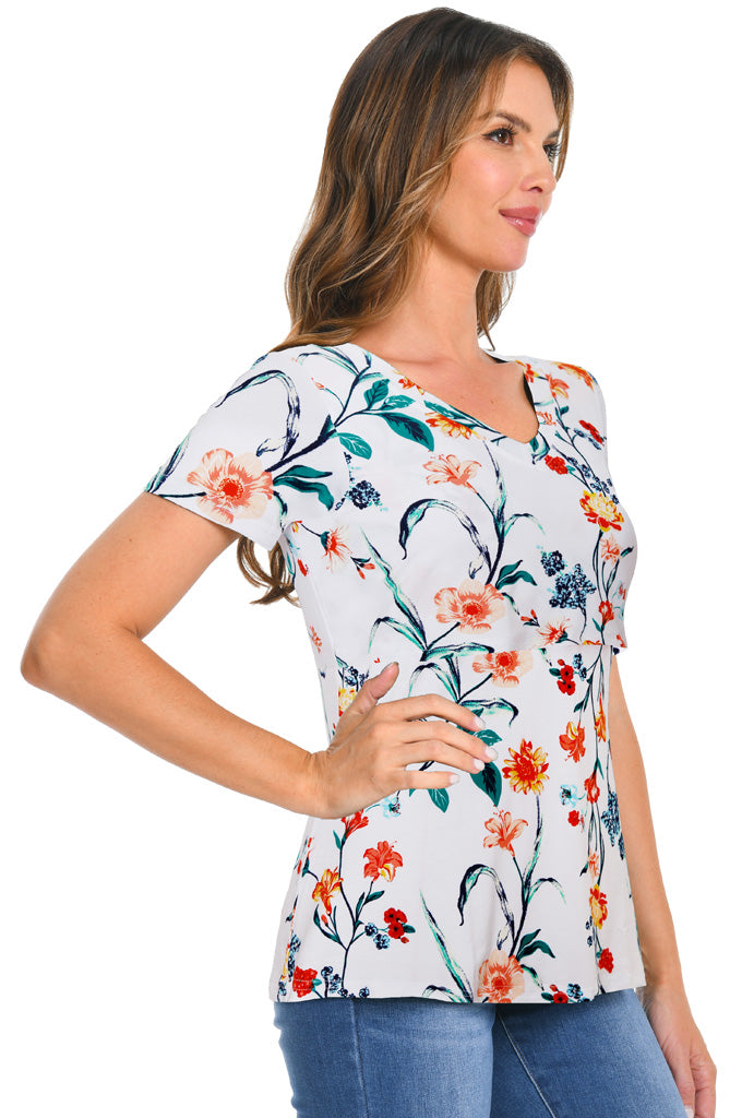 Bearsland Womens V Neck Nursing Tops Maternity Breastfeeding Tee Shirts