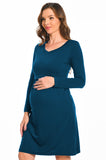 Bearsland Women's V-Neck Long Sleeve Maternity Dresses Nursing Dresses