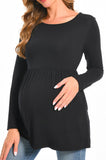 Beaisland Women's Long Sleeve Maternity Shirts Basic Casual Pregnancy Top