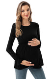 Bearsland  Long Sleeve Round Neck Casual Pregnancy Clothes