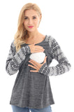 Bearsland Women's Maternity Clothes Long Sleeves Breastfeeding Shirts