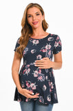 Bearsland Scoop Neck Short Sleeve  Maternity Tops