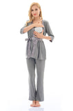 Bearsland Maternity Nursing Pajamas 3 Piece Set