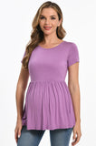 Bearsland Maternity Tops Short Sleeve Scoop Neck Pregnancy Clothes