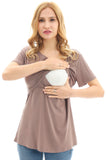 Bearsland Womens V Neck Nursing Tops Maternity Breastfeeding Tee Shirts