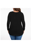 Women's Plus Size Tops Crew neck Long Sleeve Shirts Loose Tunic Tops Fall Shirts